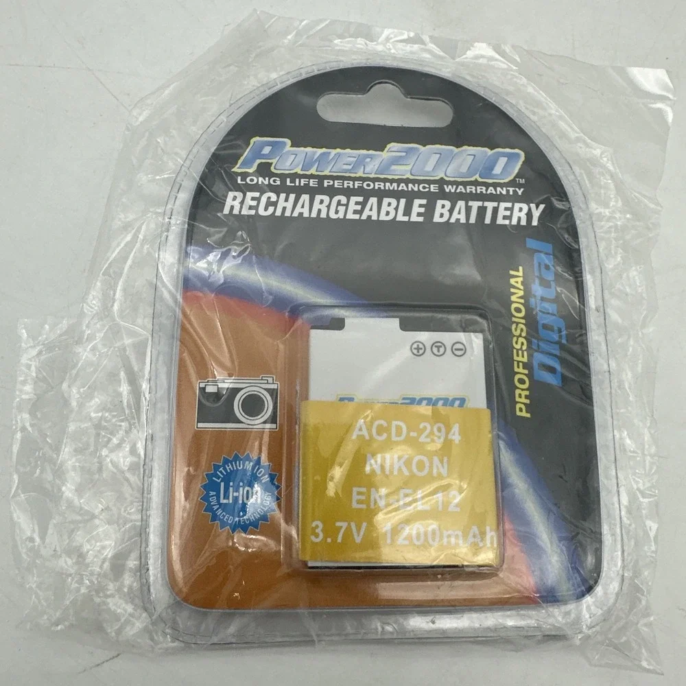 Power2000 EN-EL12 3.7V 1200mAh Rechargeable Li-Ion Battery for‎ Nikon Camera New